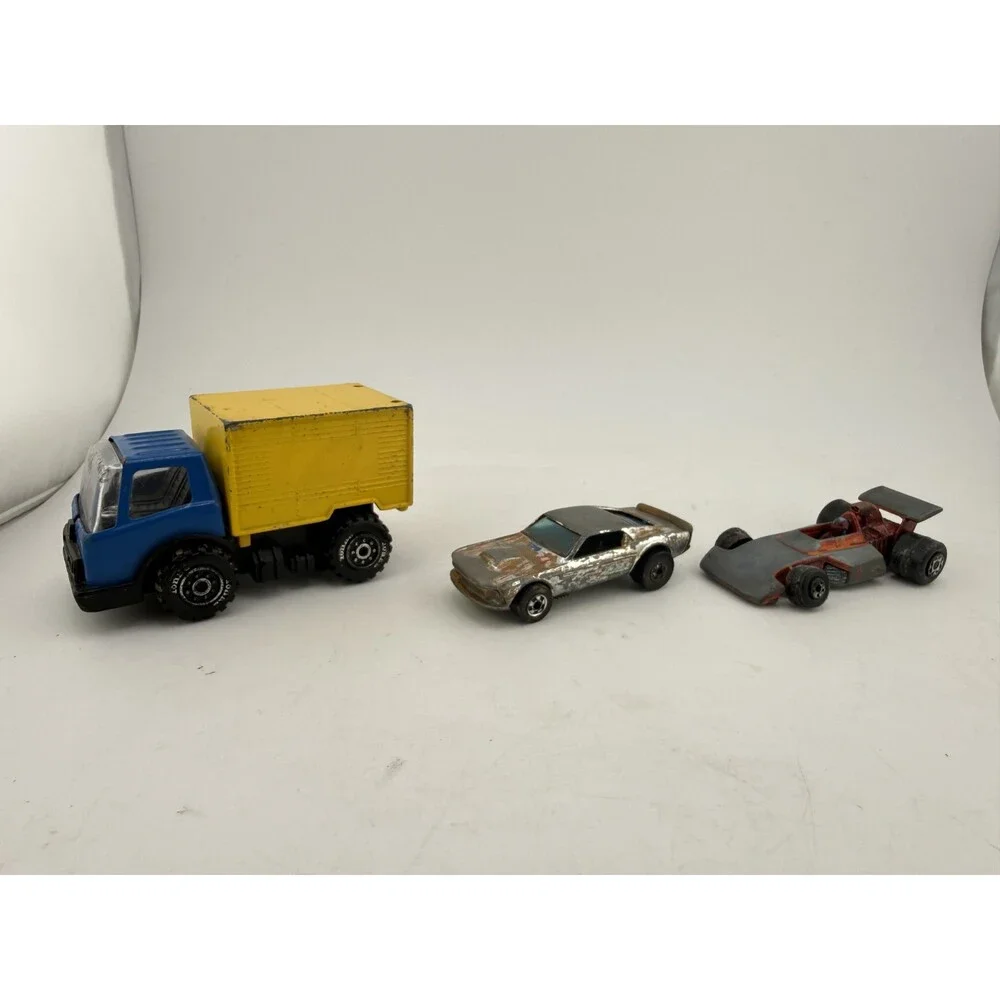 Vintage Diecast Lot Tonka Box Truck Hot Wheels 1974 Mustang Matchbox